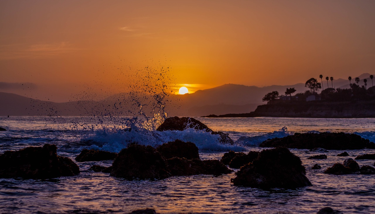 Image - beach sunset sand ocean