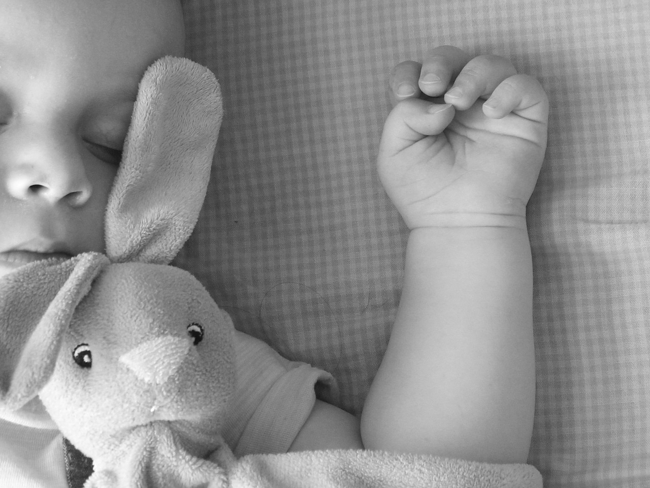 Image - black white baby small child sleep