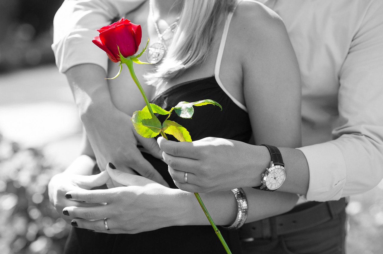 Image - red rose love romantic couple