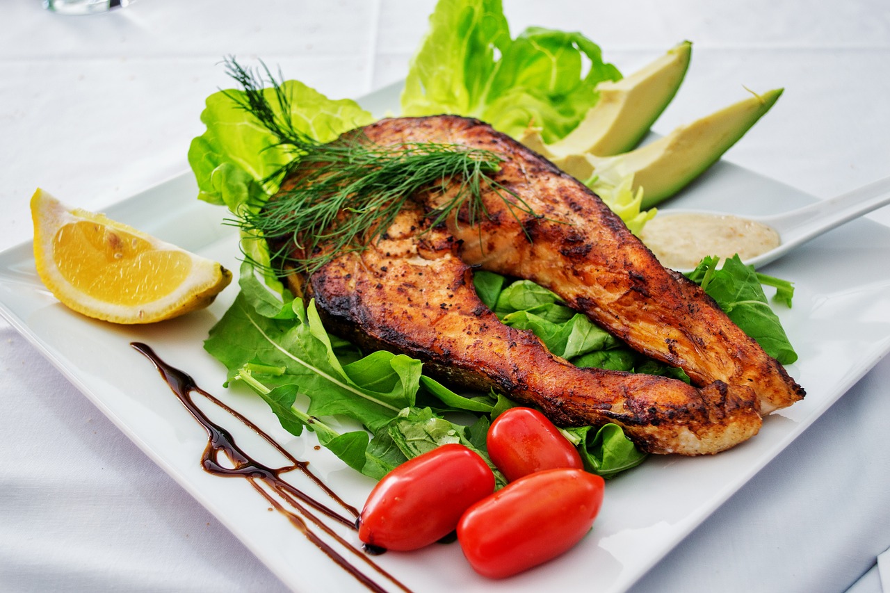 Image - salmon fish grilled fish grill