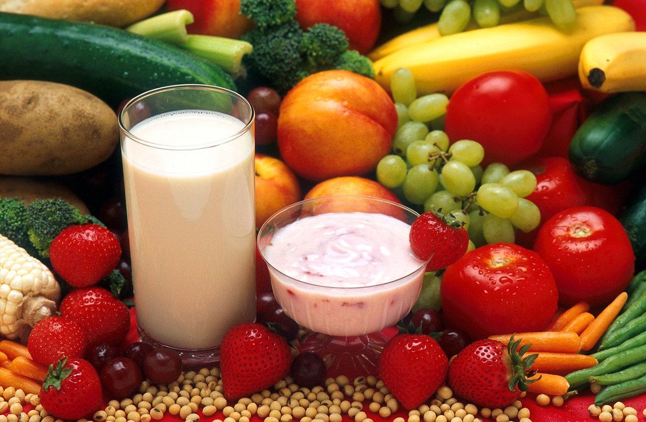 Image - healthy food fruit vegetables dairy