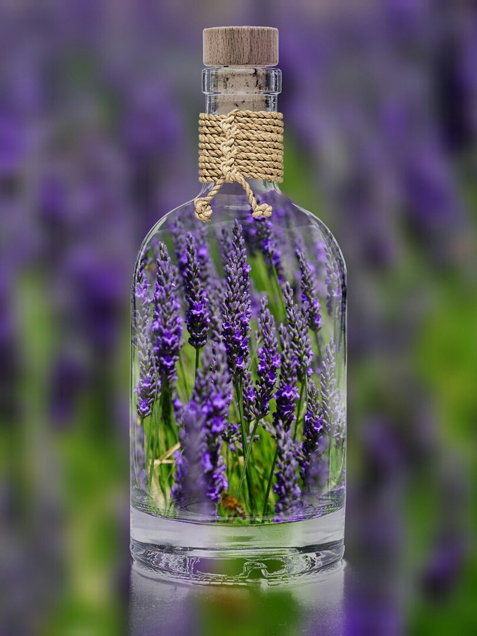 Image - lavender bottle plant spring