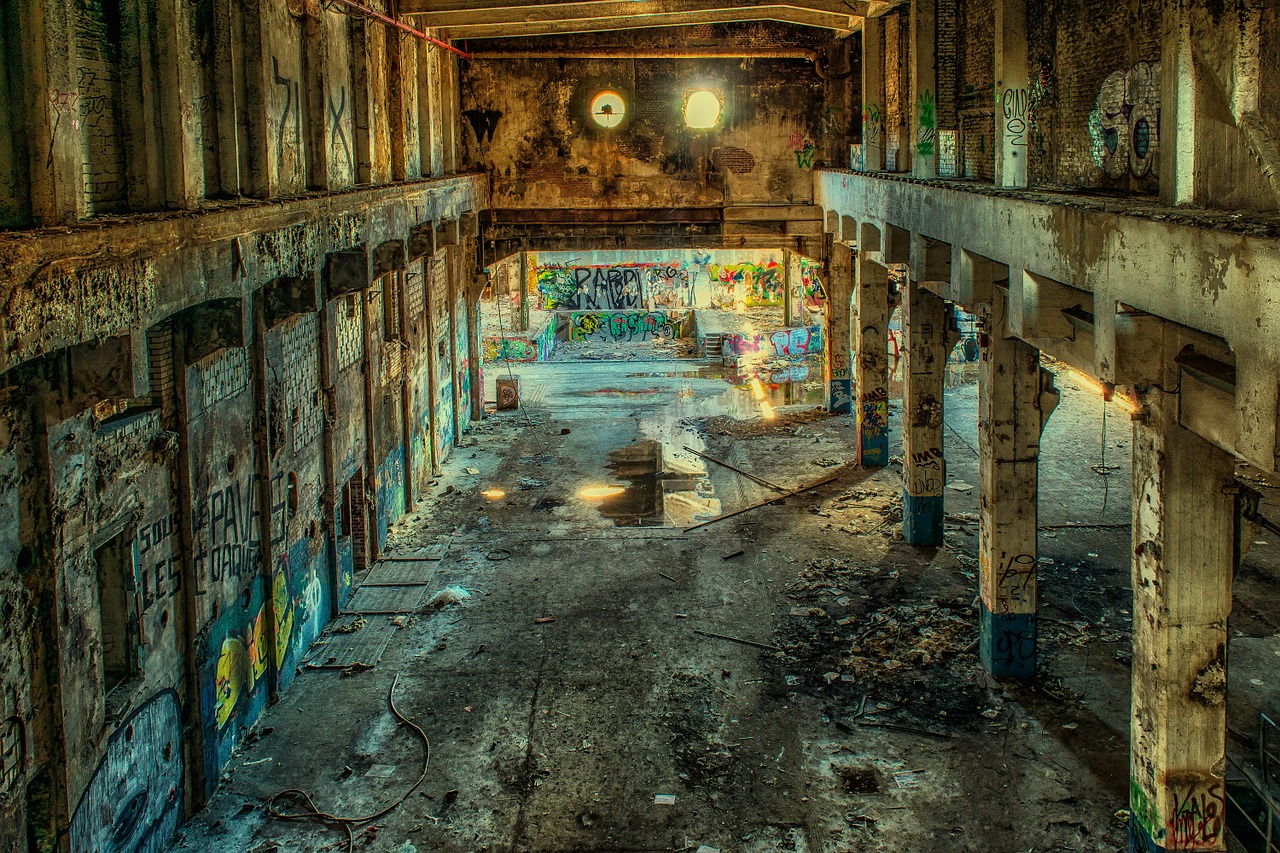 Image - lost places factory hall leave