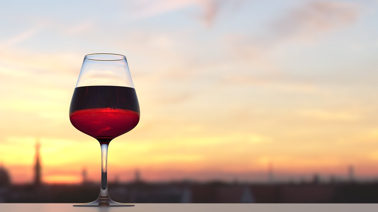 Image - wine sunset summer drink alcohol