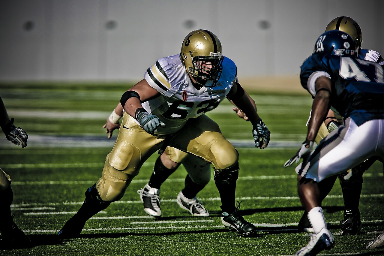 Image - football offensive lineman blocking