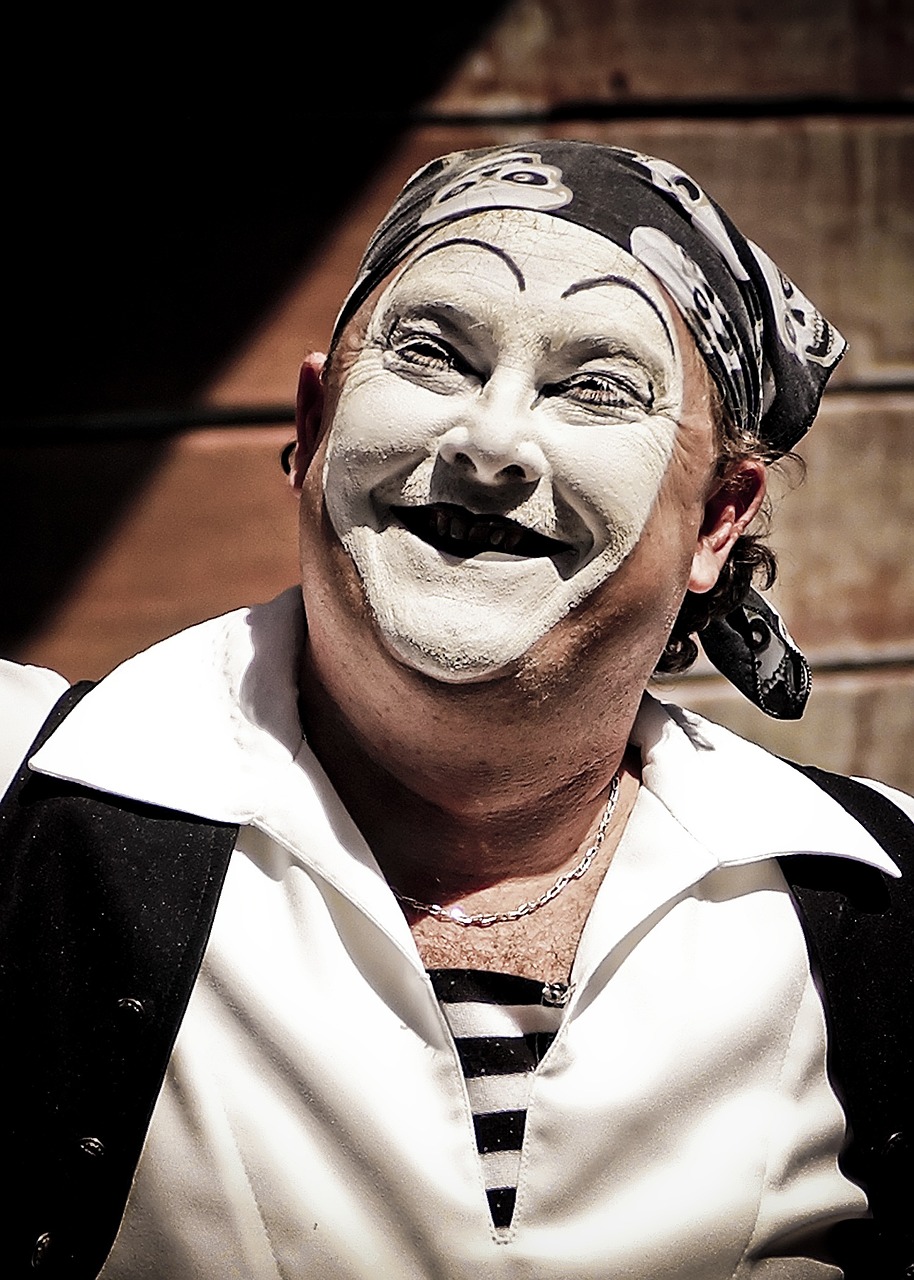 Image - clown mime face expression makeup