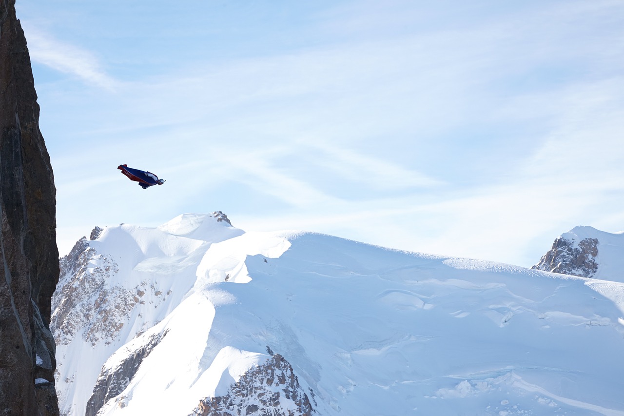 Image - aiguille du midi wingsuit mountains