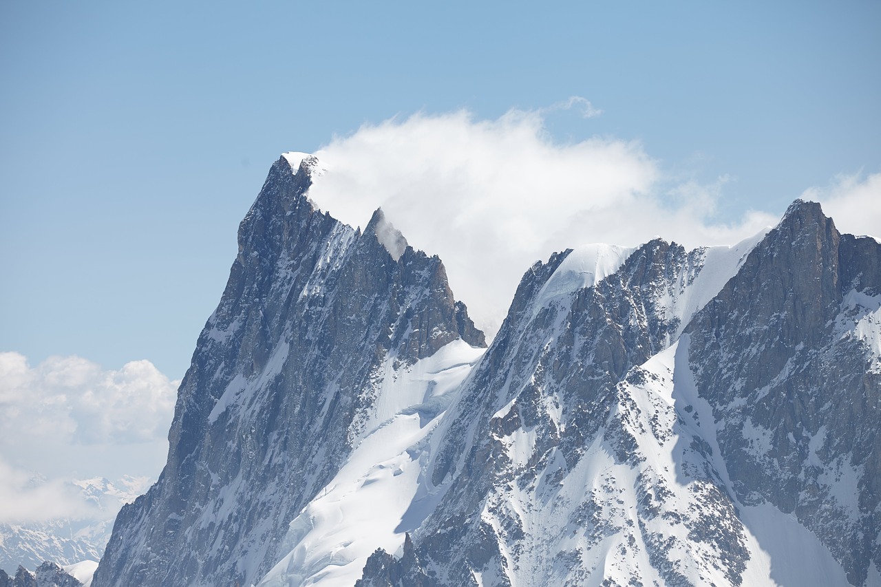 Image - chamonix wind swept peaks mountains