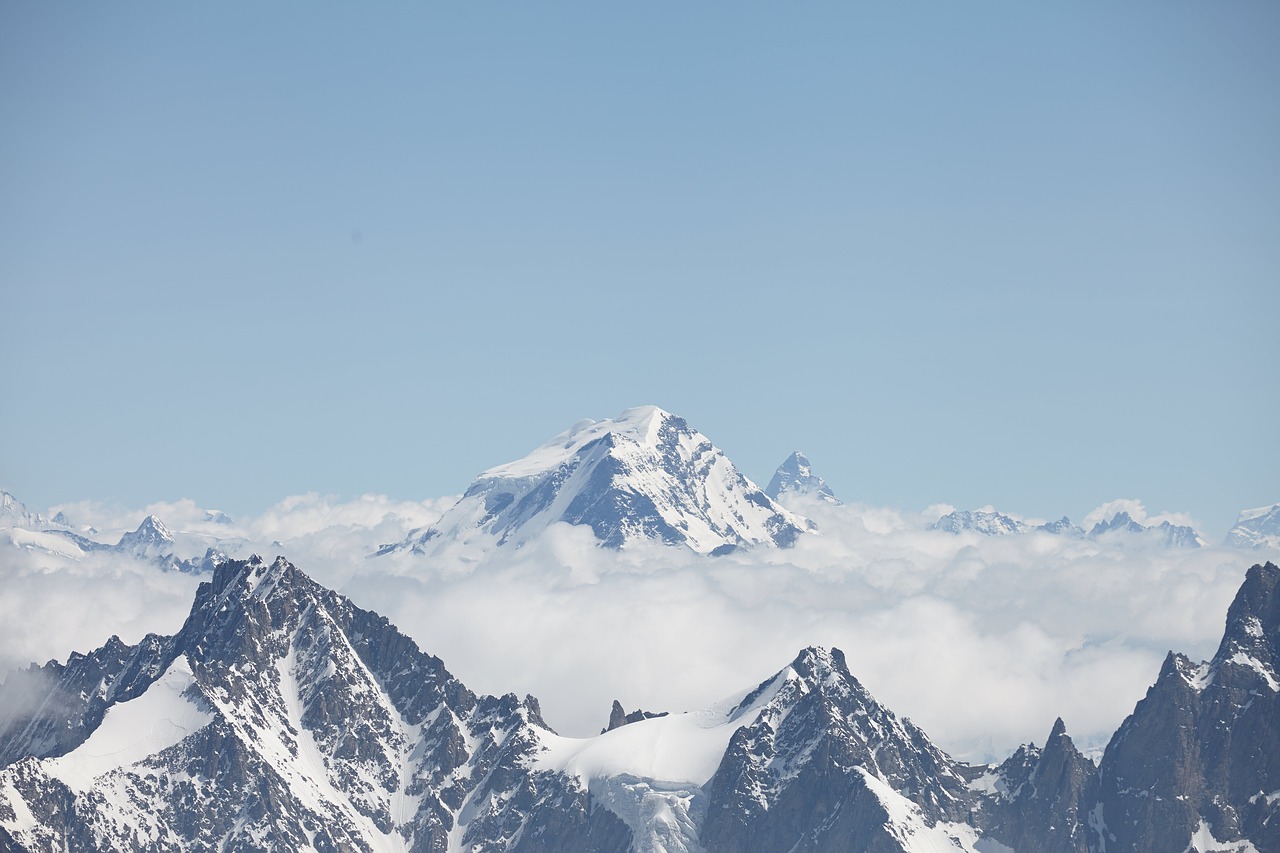 Image - chamonix clouds peak mountain