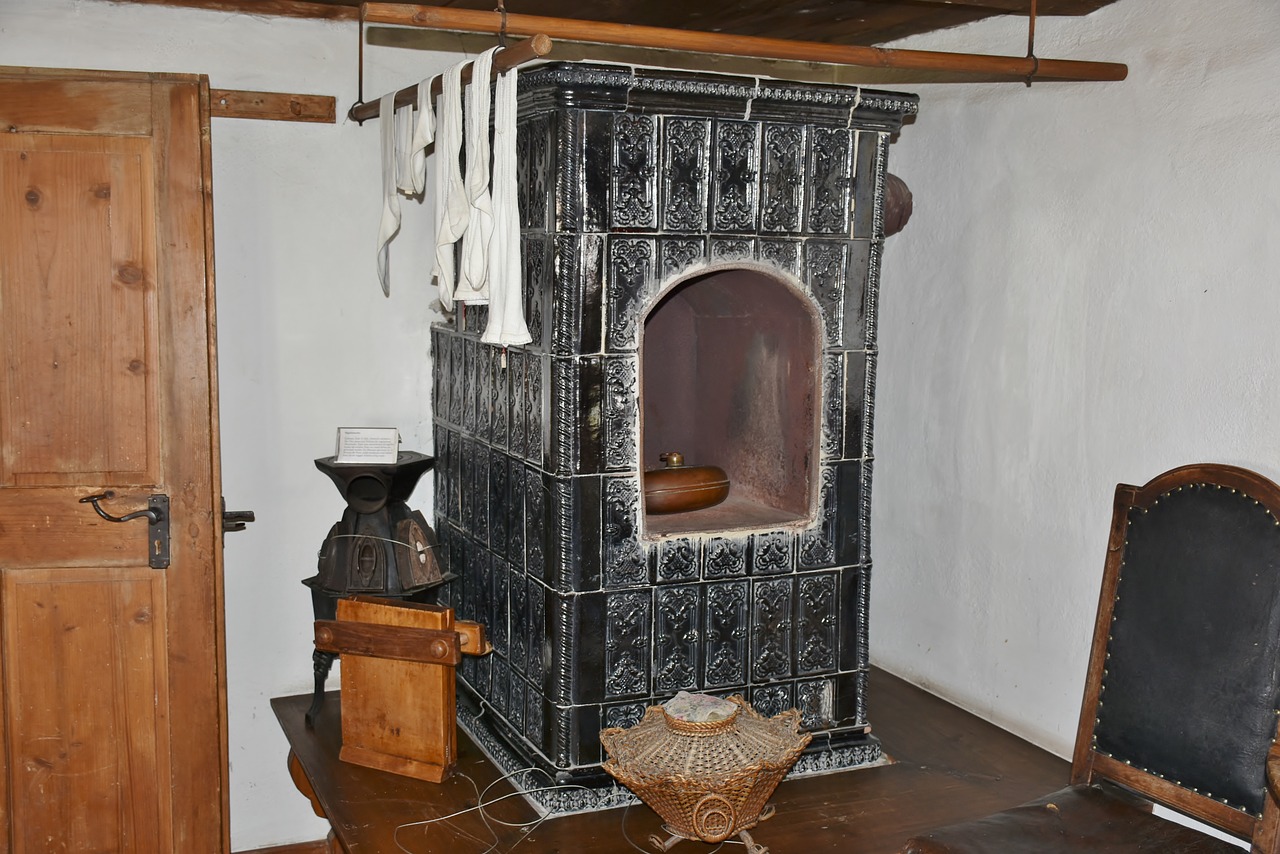 Image - oven tiled stove farmhouse