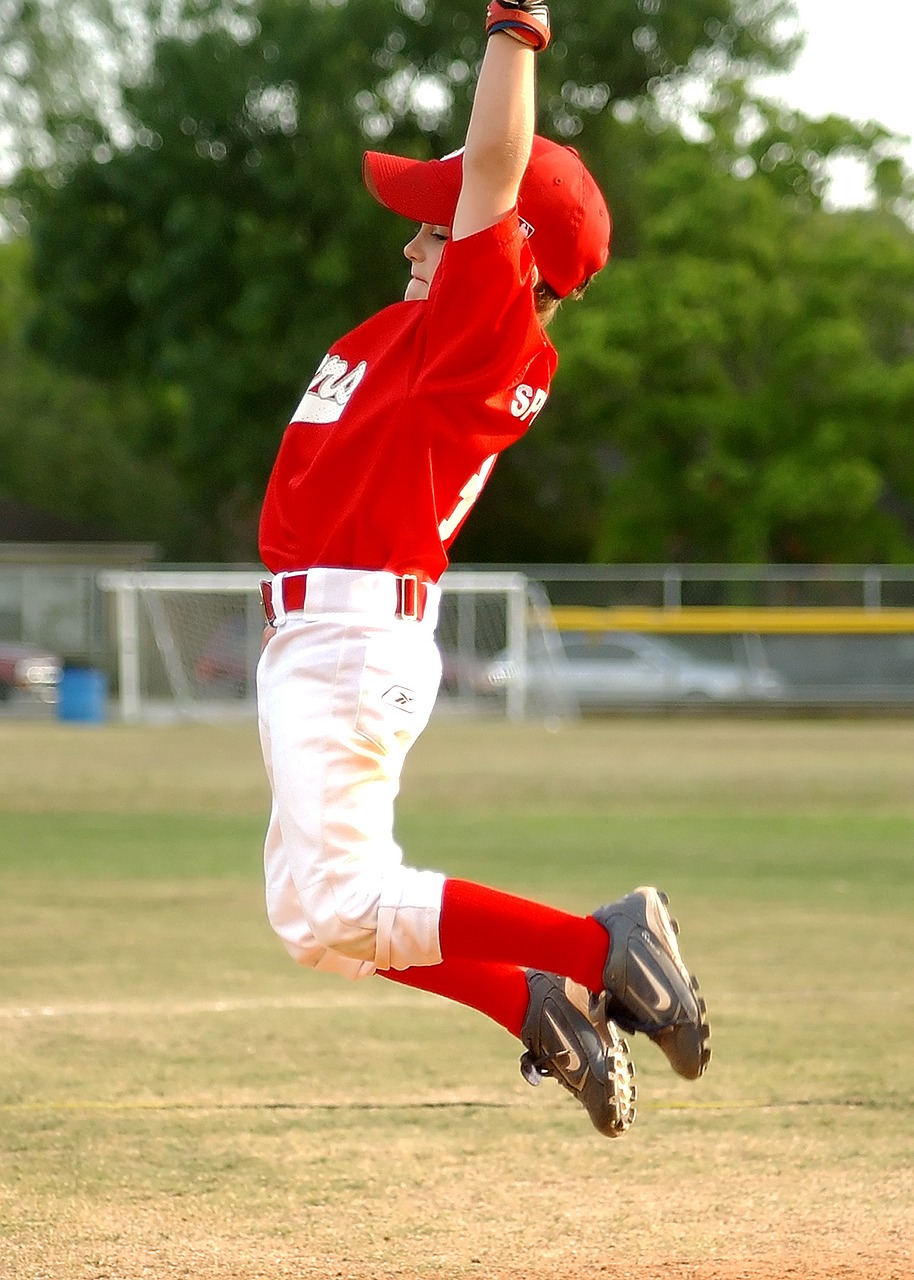 Image - baseball leaping player jump