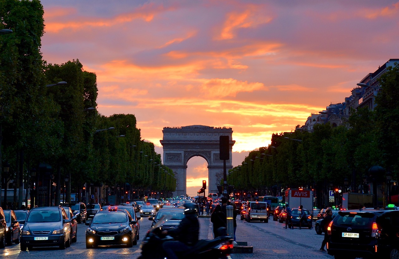 Image - paris sunset france monument