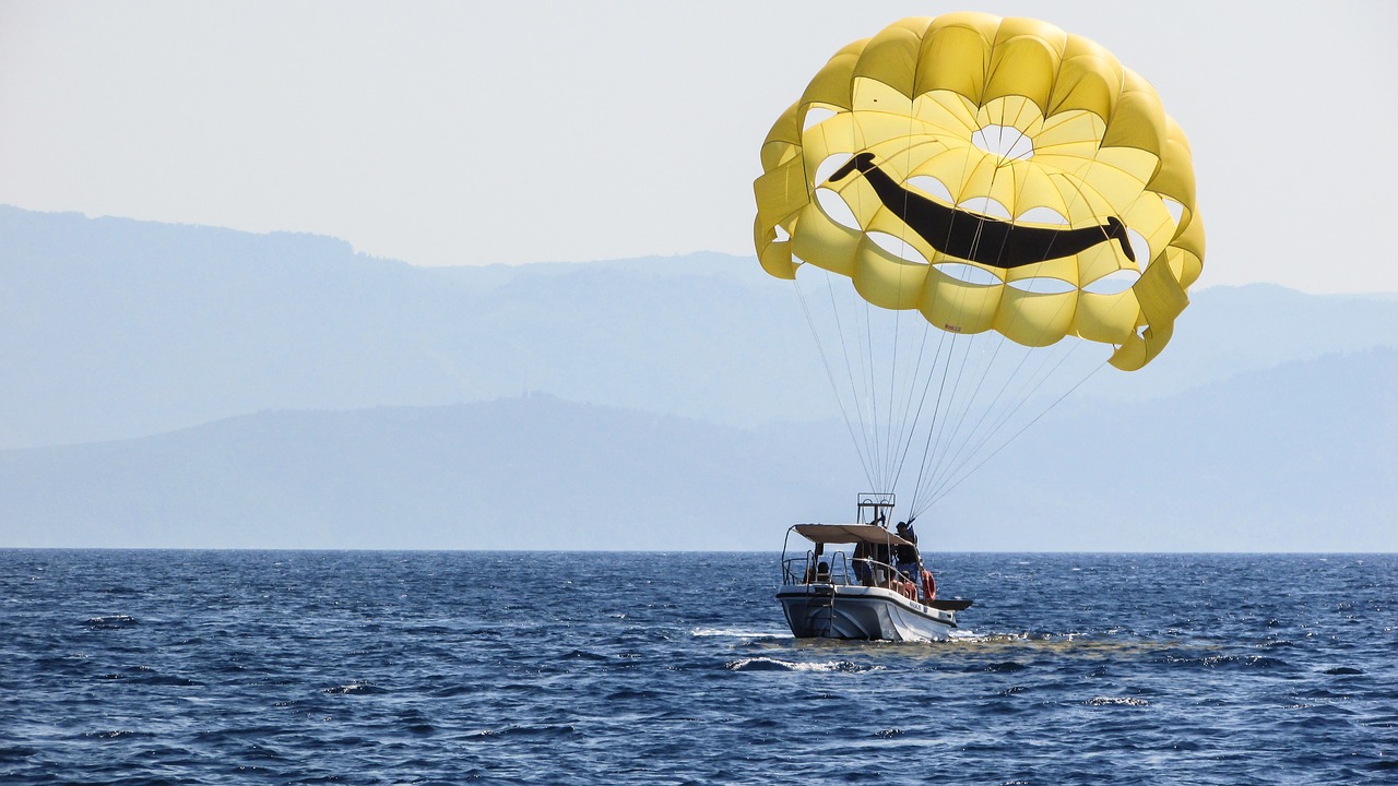 Image - parachute paragliding yellow