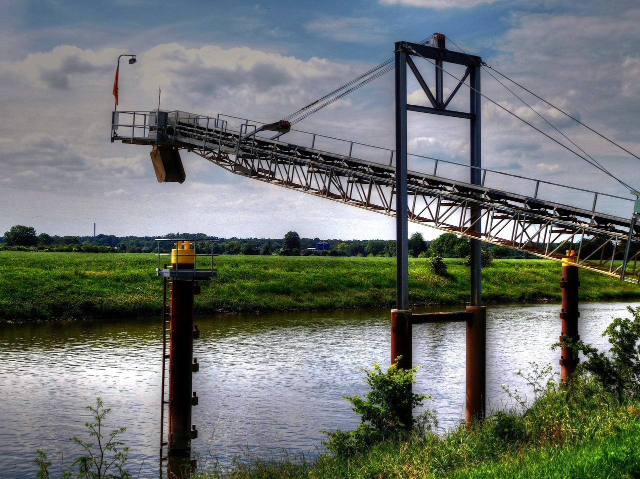 Image - hdr loading water weser nature