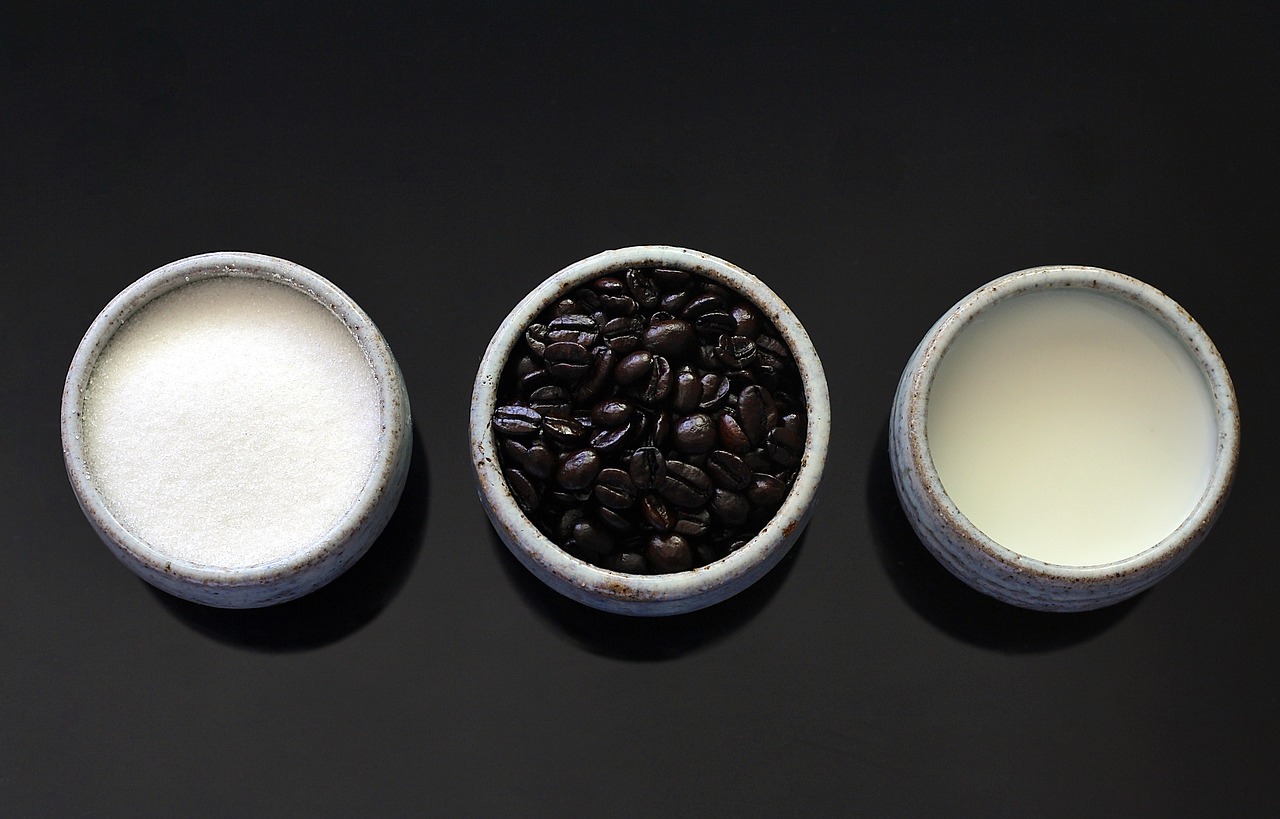 Image - coffee beans latte ingredients