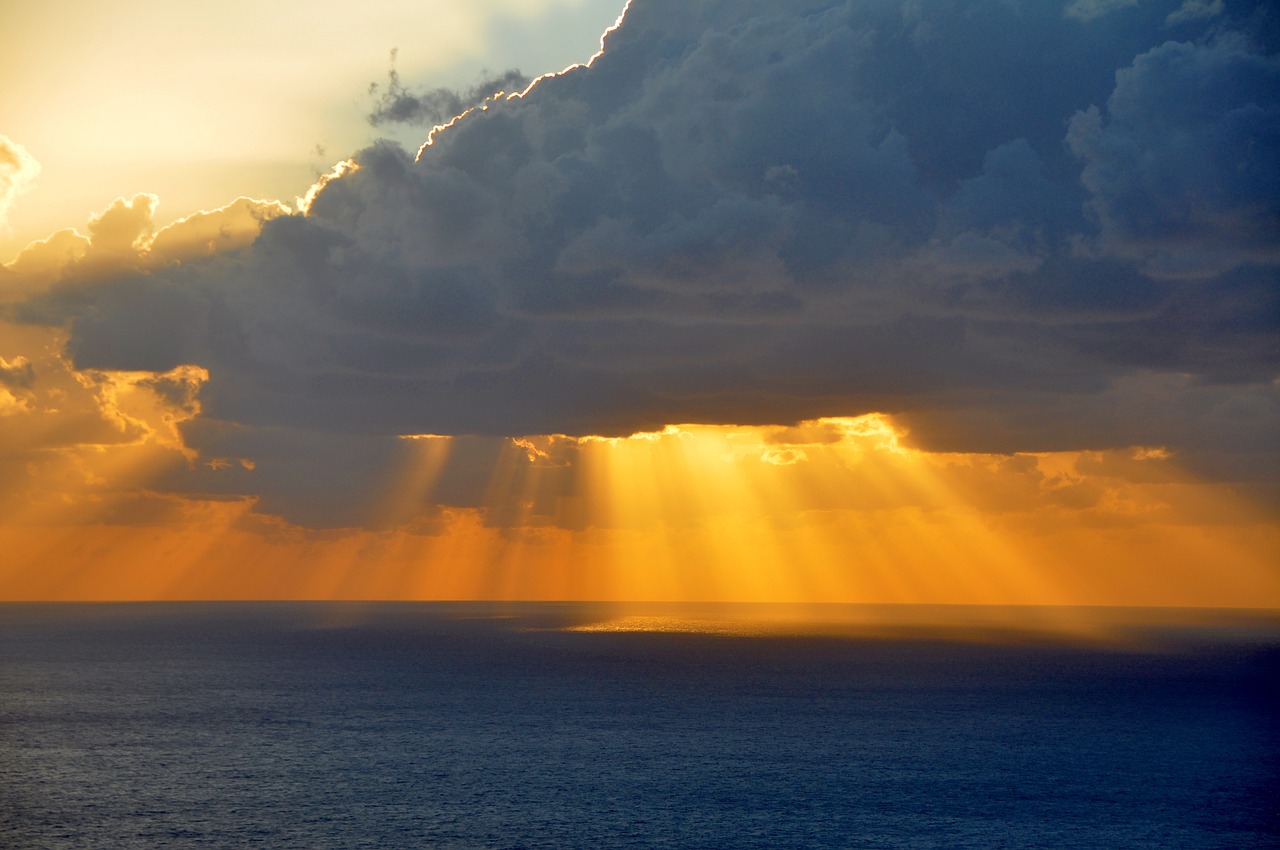 Image - sea sunset afterglow lefkada island