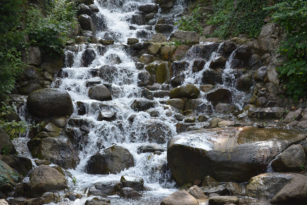 Image - waterfall nature bach water summer