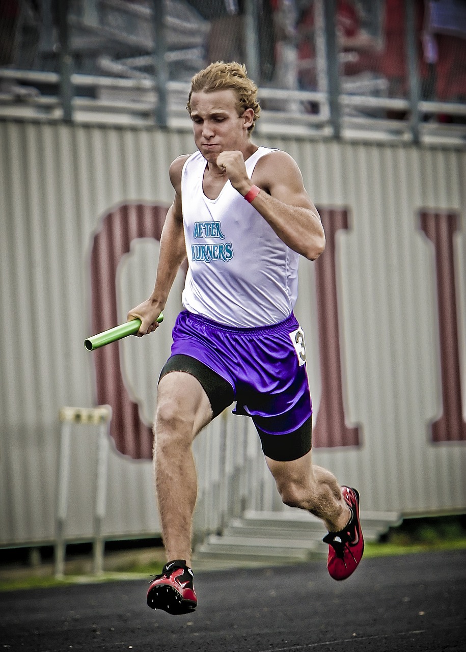 Image - runner track athlete relay race