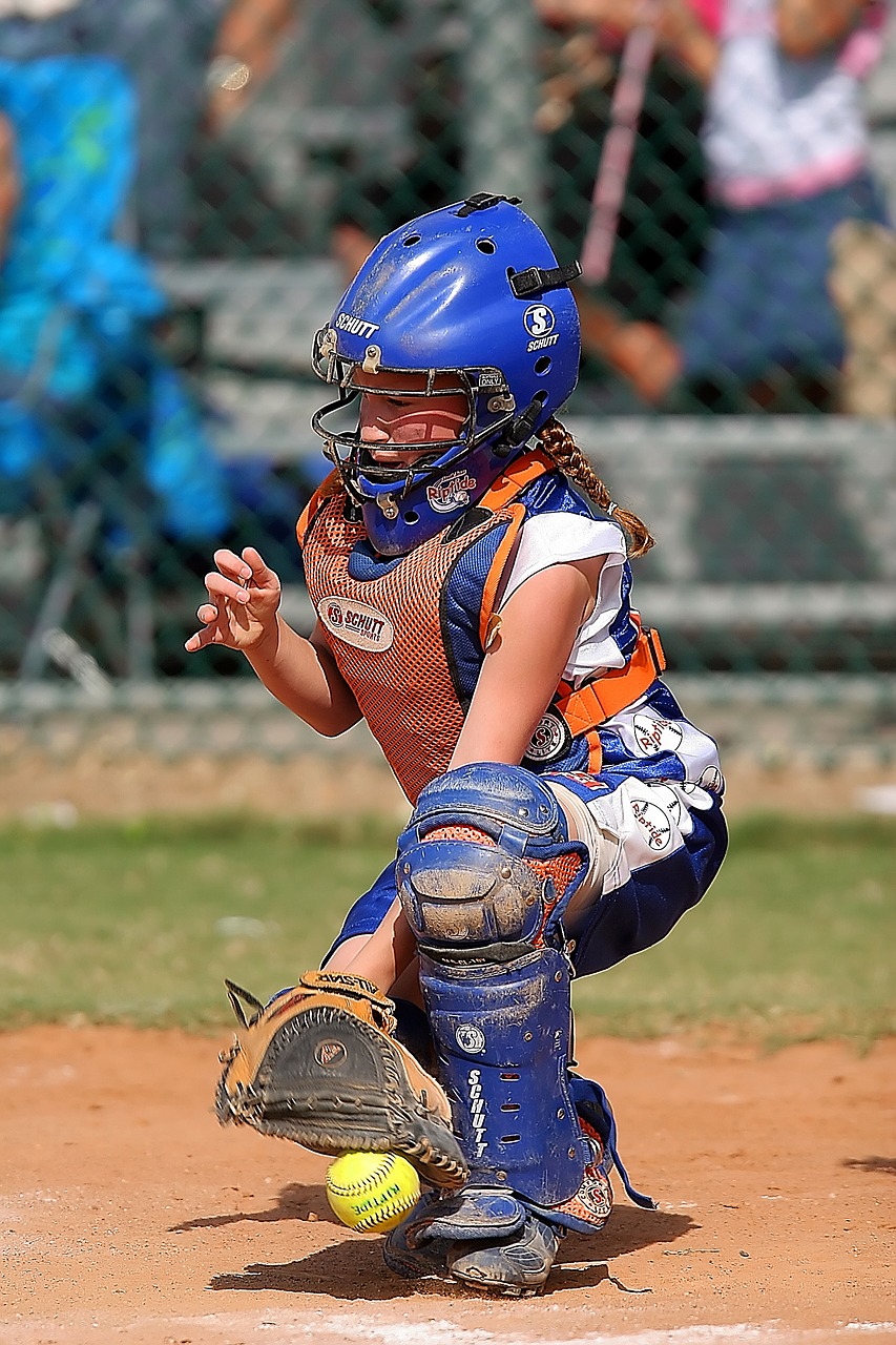 Image - softball catcher player action