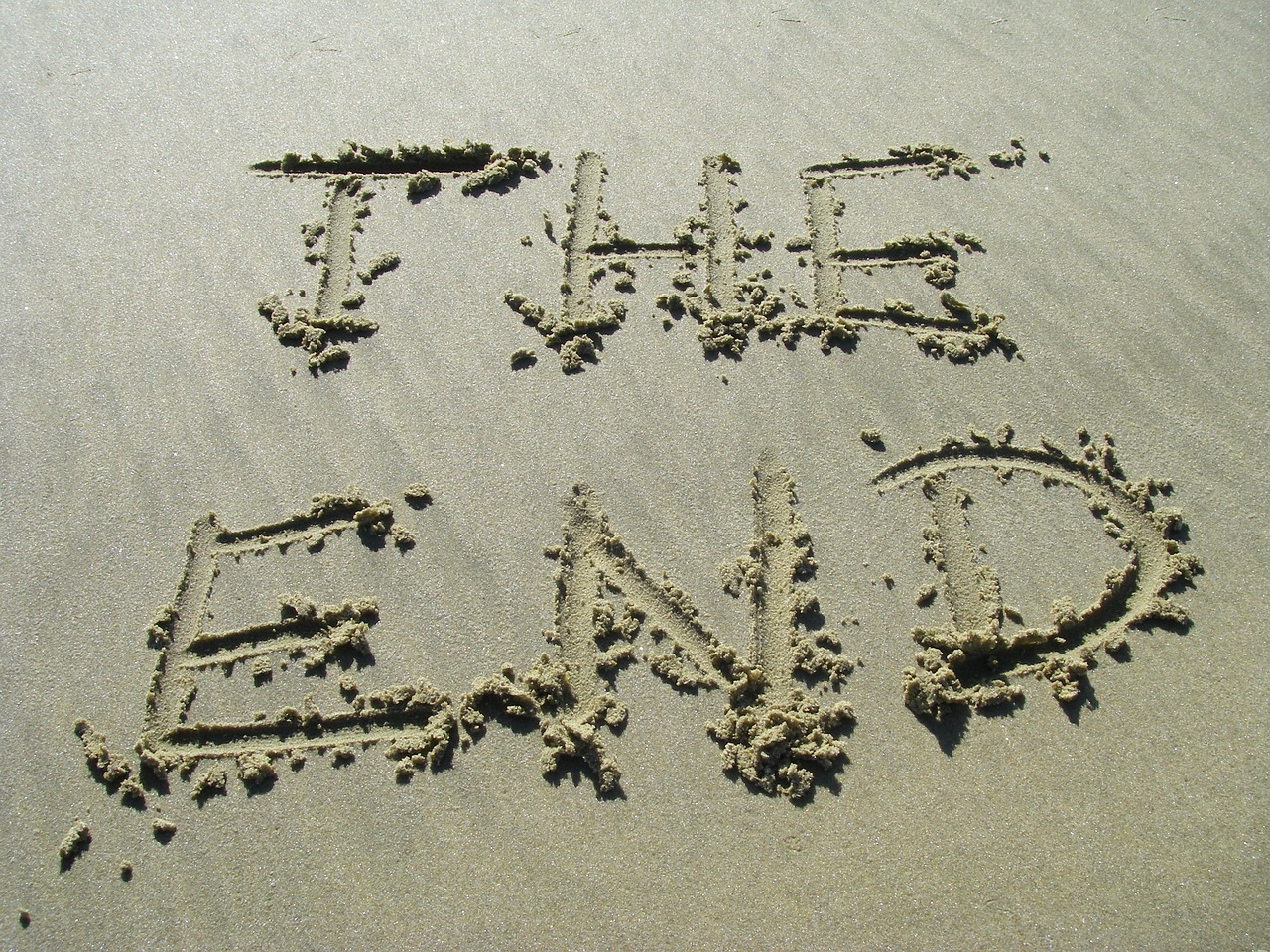 Image - the end sand end beach text