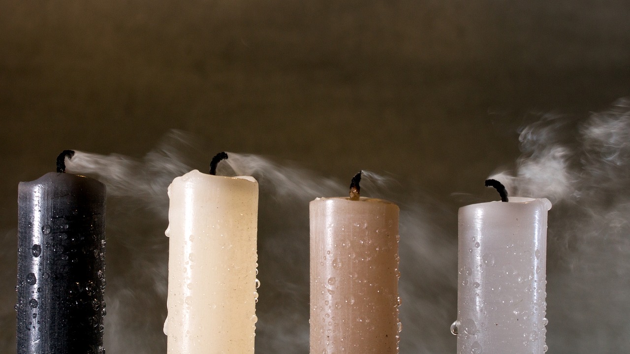 Image - candles smoke blown out