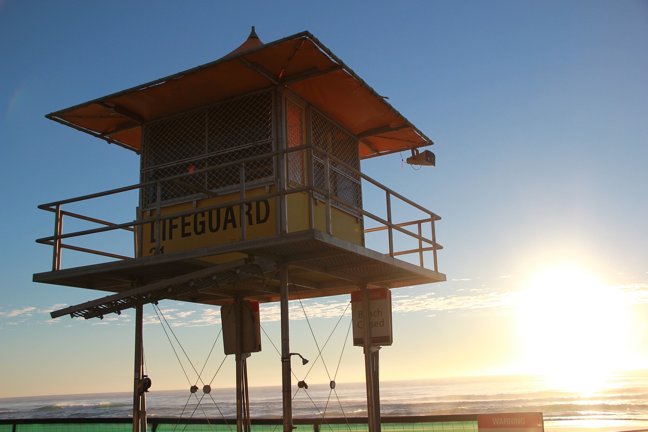 Image - lifeguard beach summer sunrise