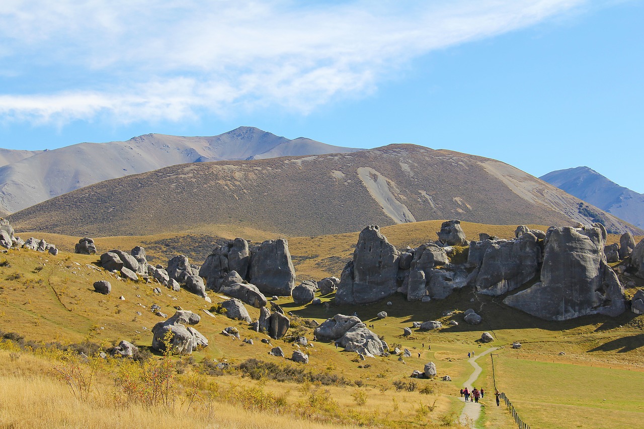 Image - blue sky mountain alps hill nature