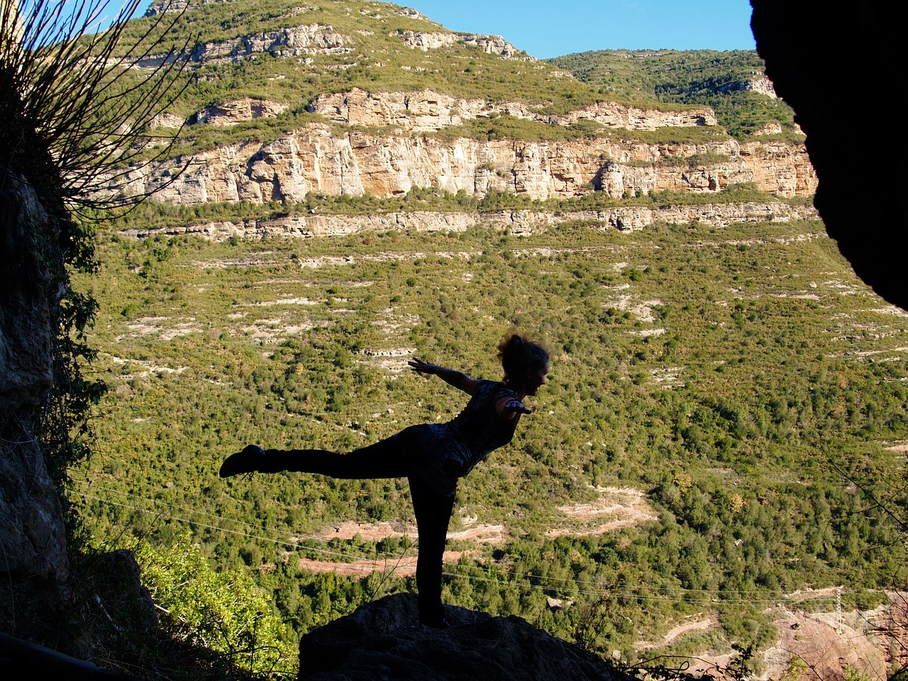 Image - girl yoga healthy young female