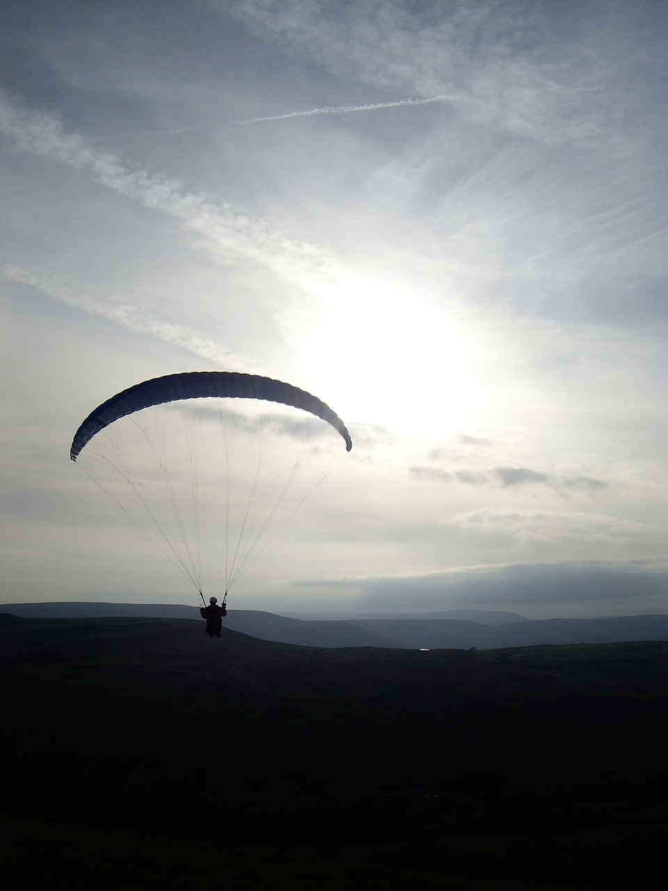 Image - paragliding flying sunset