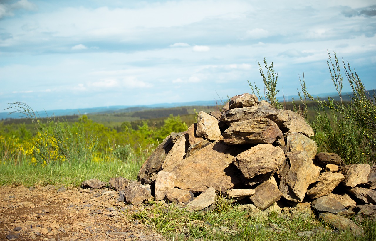 Image - stones pile cairn stone hill