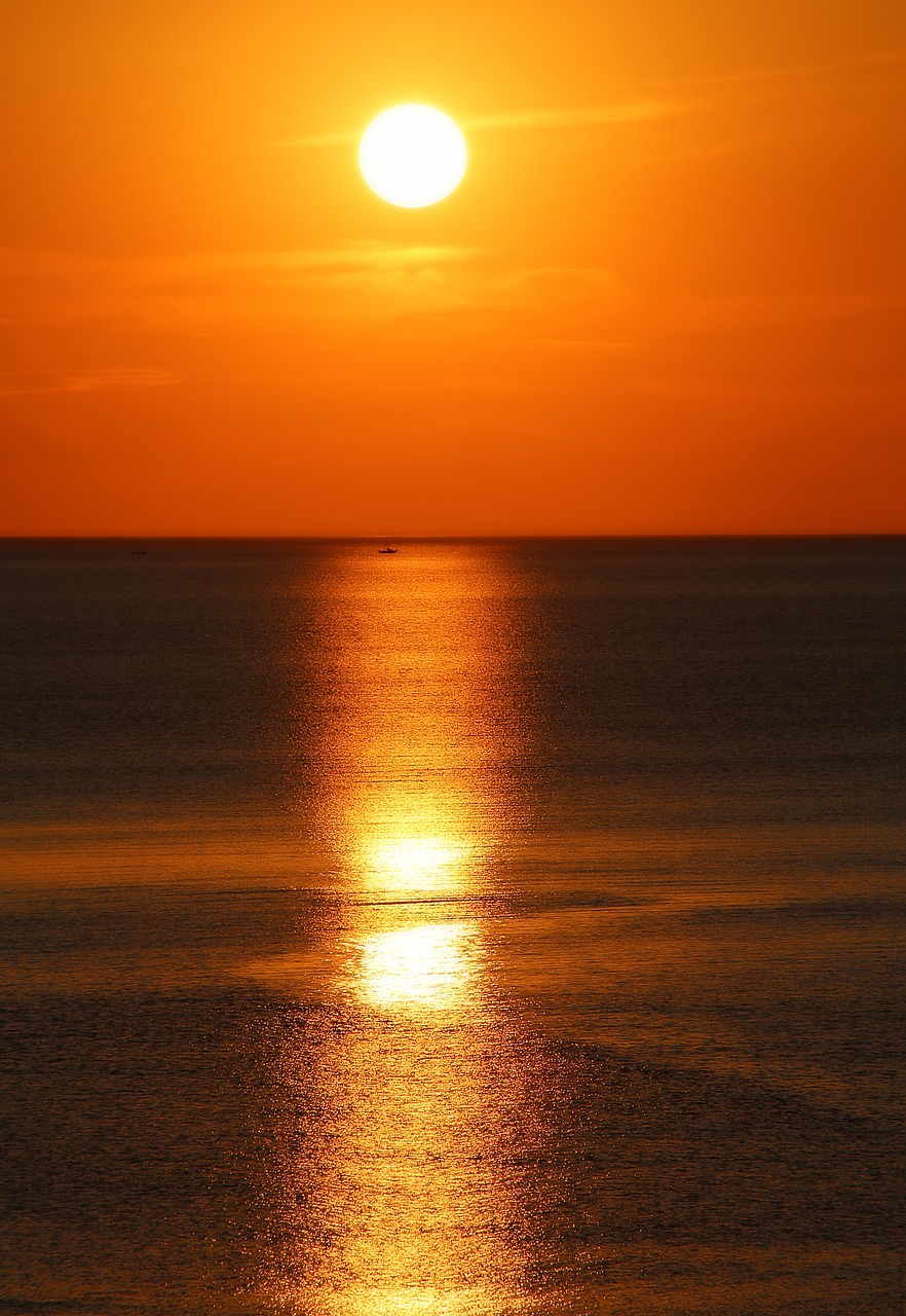 Image - sun lying sea sunset nature