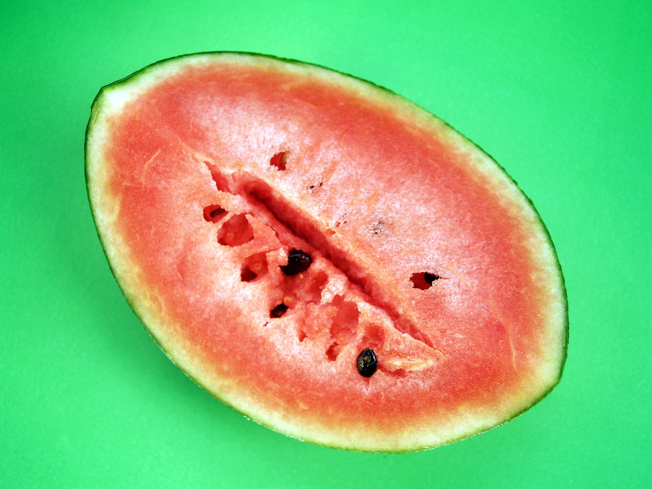 Image - watermelon slice isolated seeded