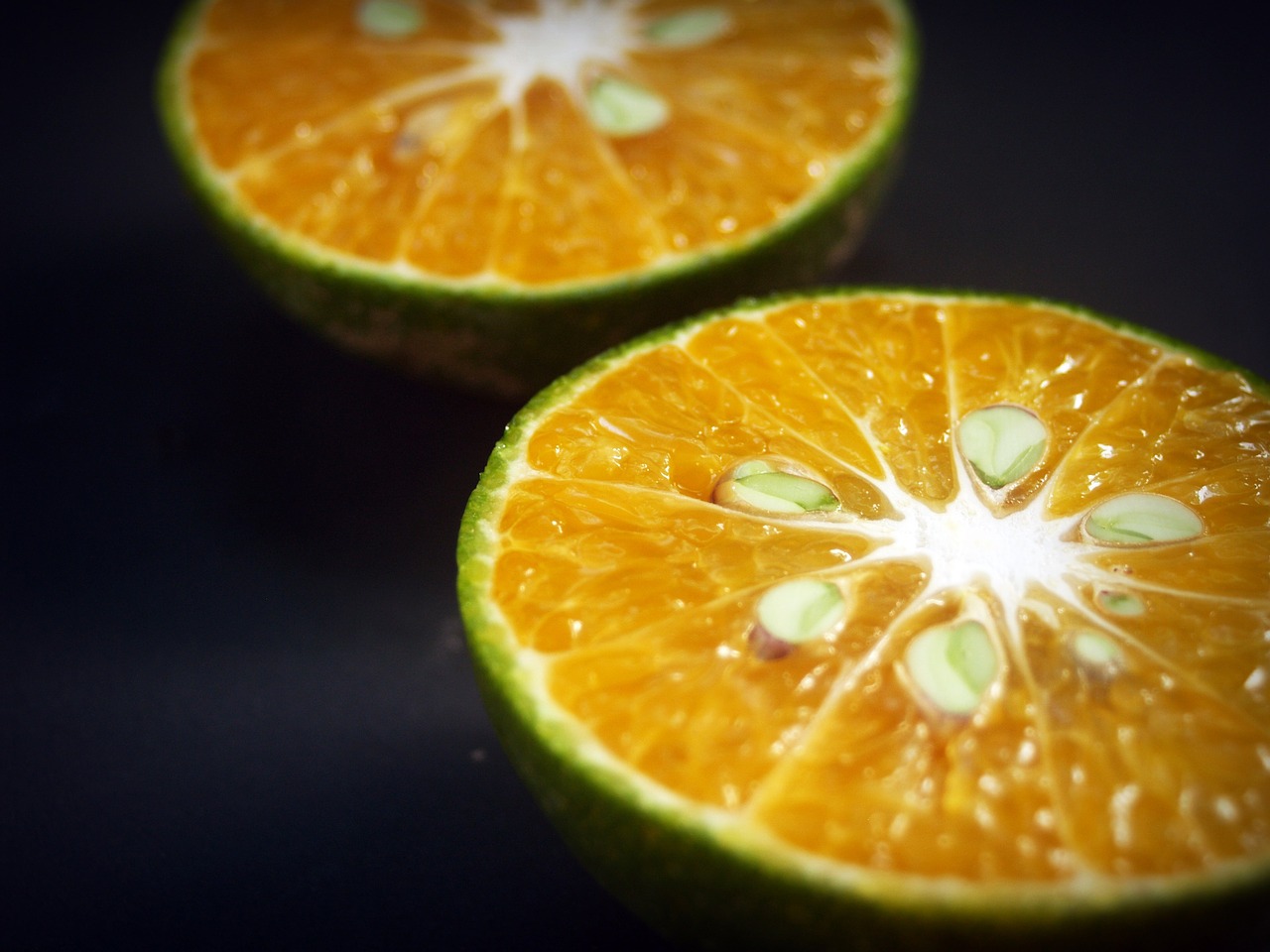 Image - orange fruit slice white citrus