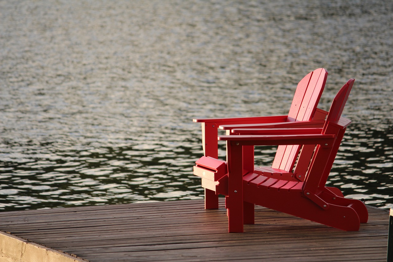 Image - cottage lake water nature summer