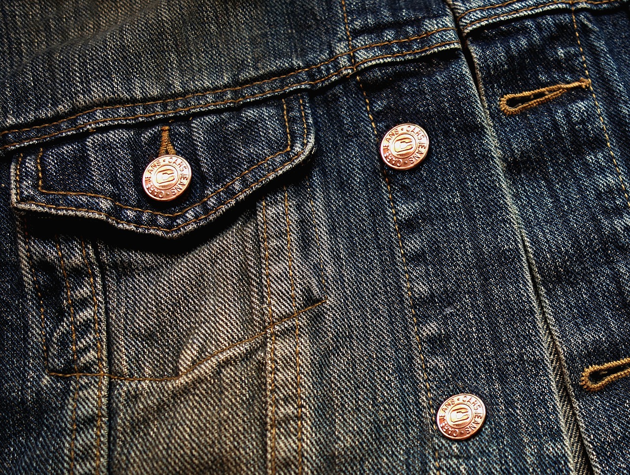 Image - denim fabric jacket jeans buttons