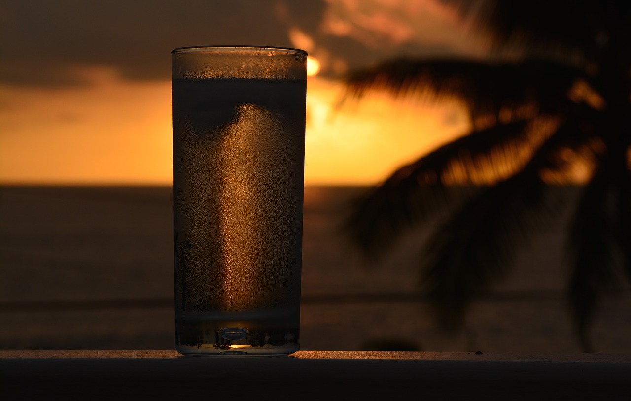 Image - soda drink cold sunset tropical