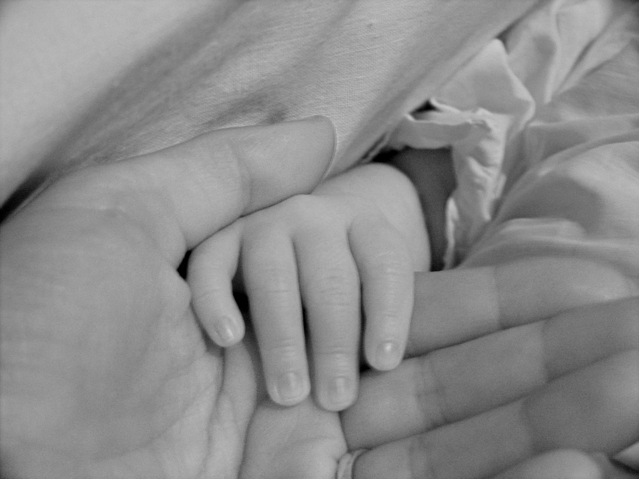 Image - mother baby hands birth love