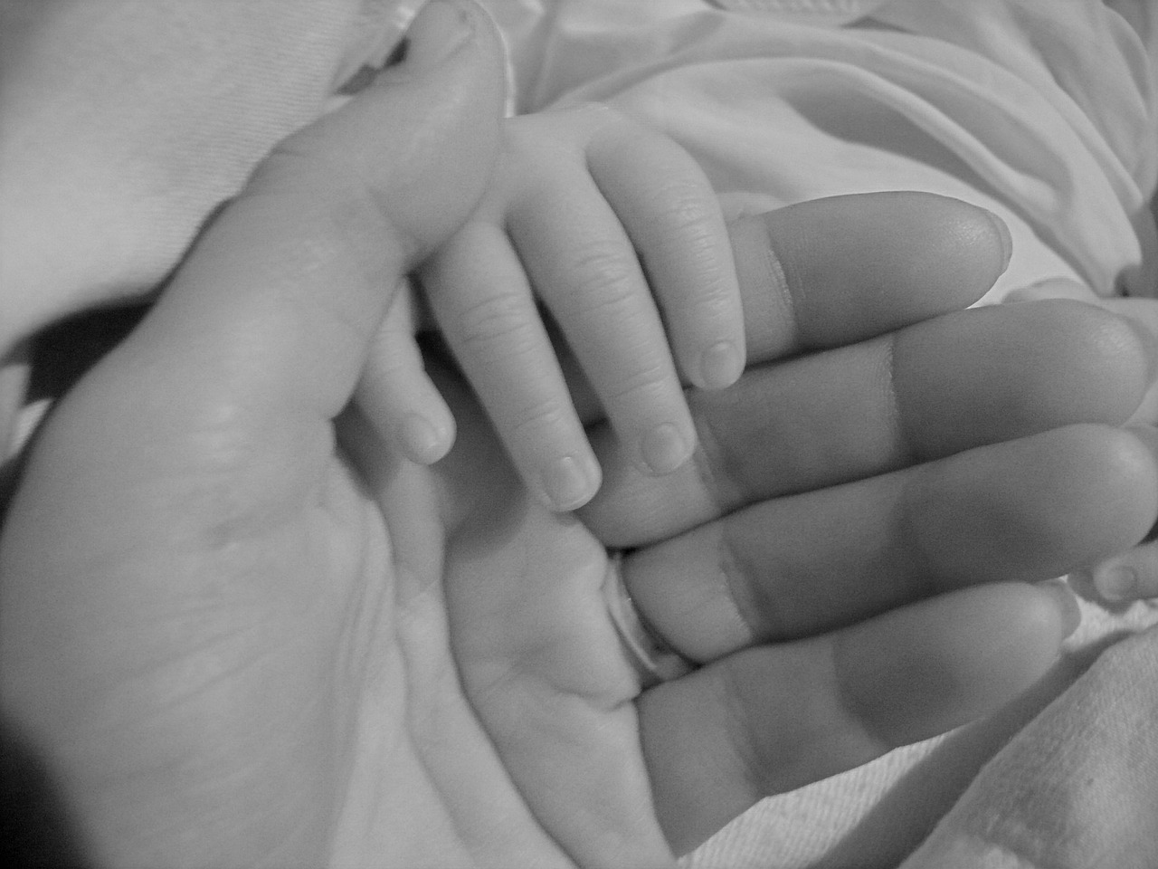 Image - mother baby hands birth love