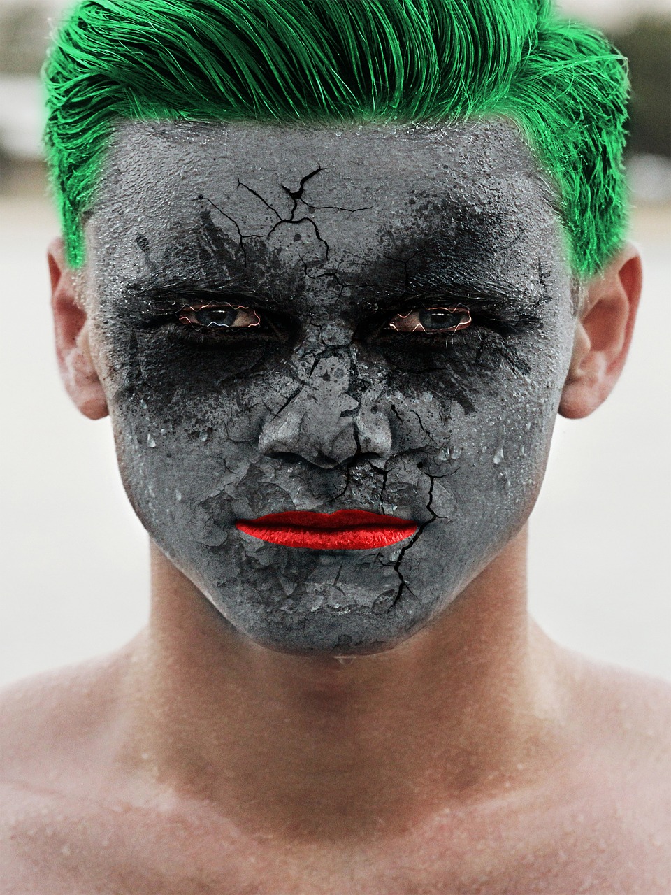 Image - joker portrait green hair ghost