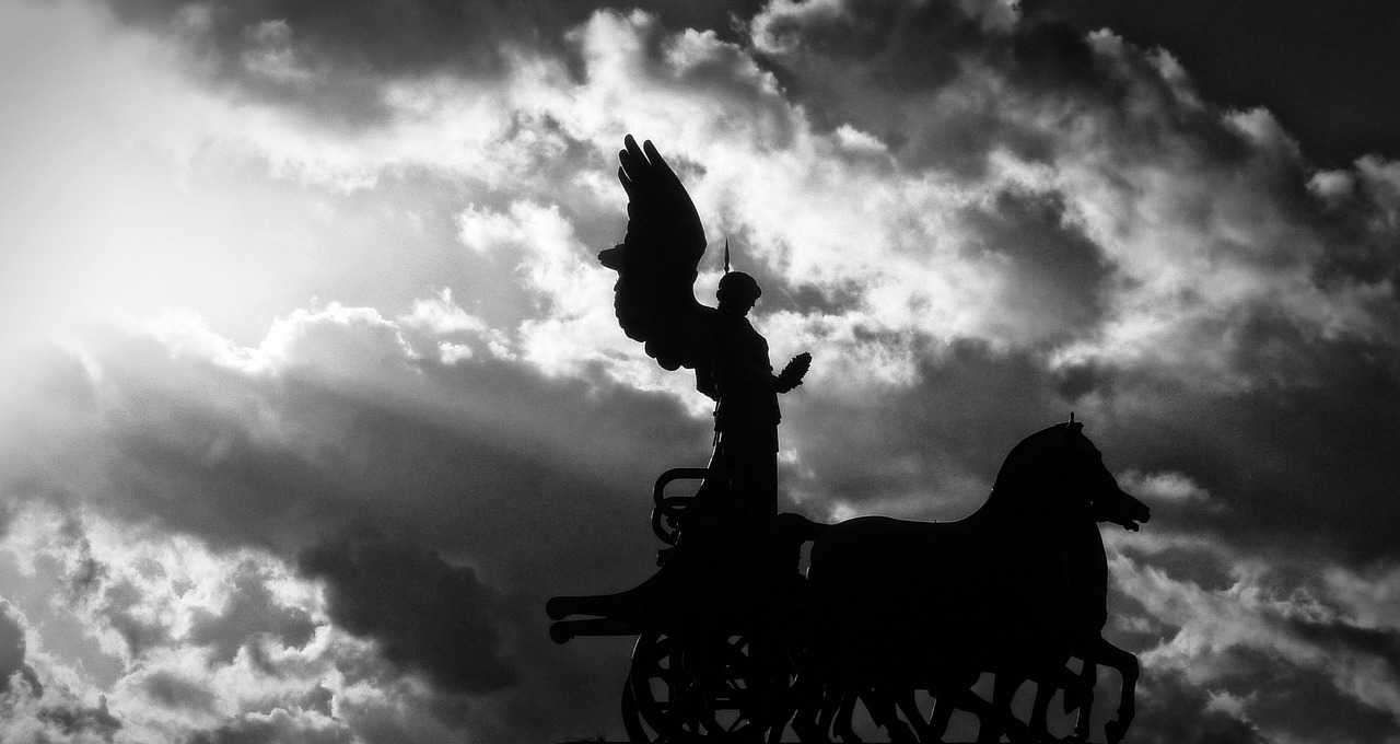 Image - rome sun chariot statue silhouette