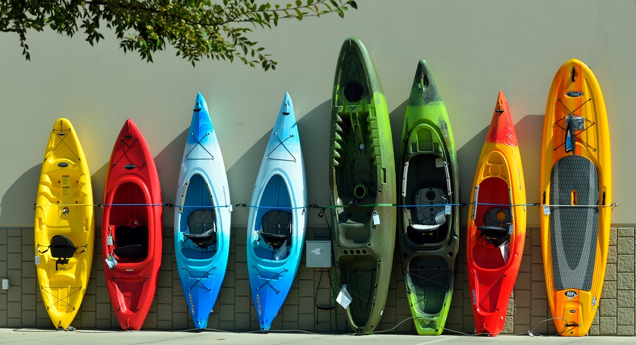 Image - colorful kayaks for sale water