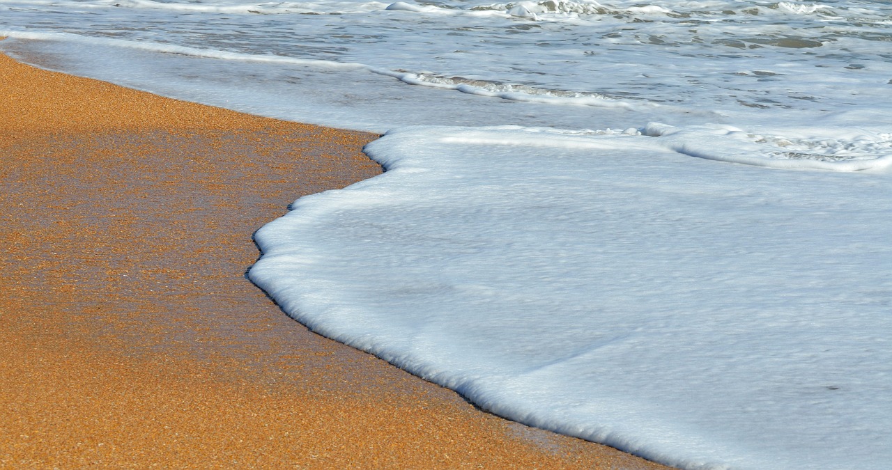 Image - ocean surf foam waves beach sand