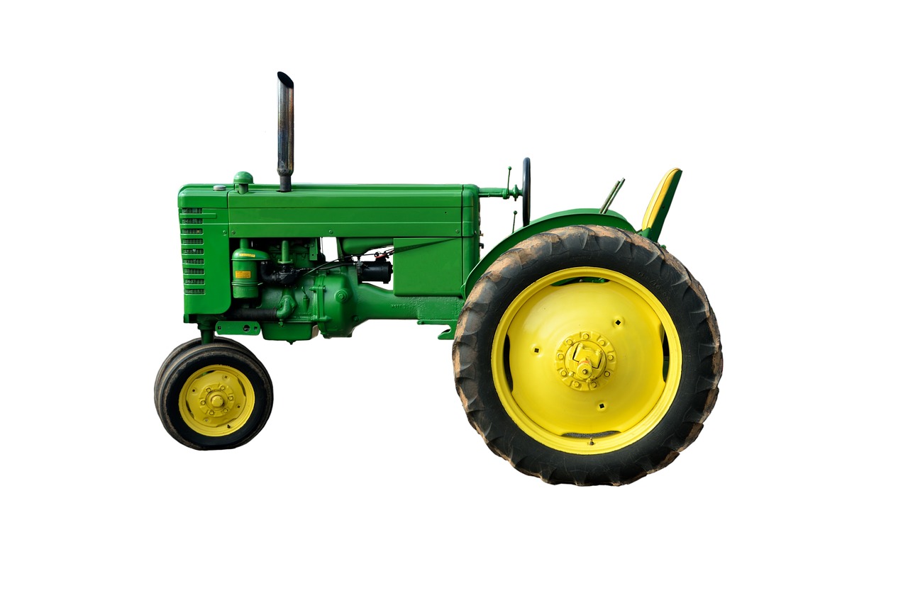 Image - green tractor antique restored