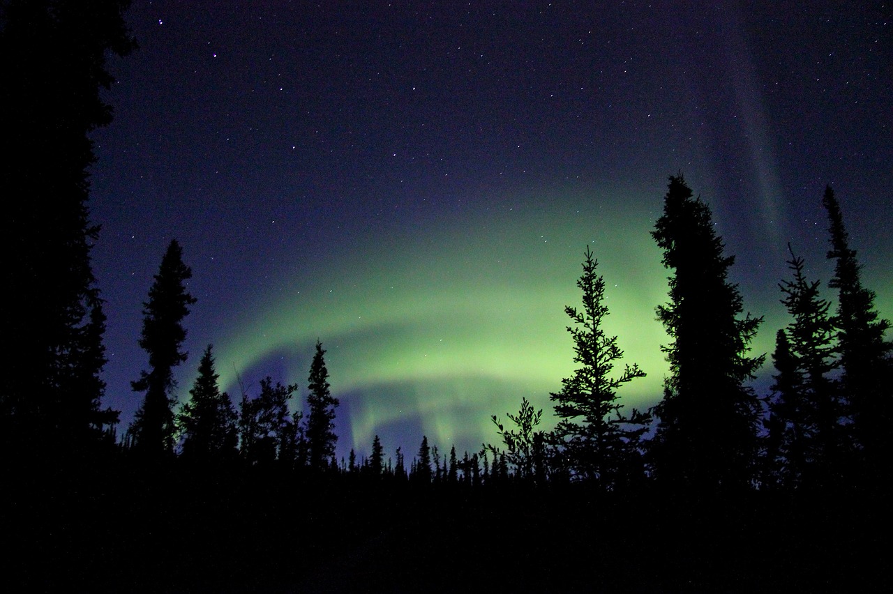 Image - aurora borealis northern lights sky