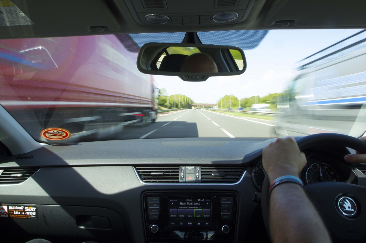 Image - motorway drive highway traffic