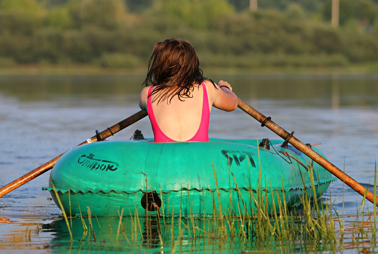 Image - boat river girl rowing sports