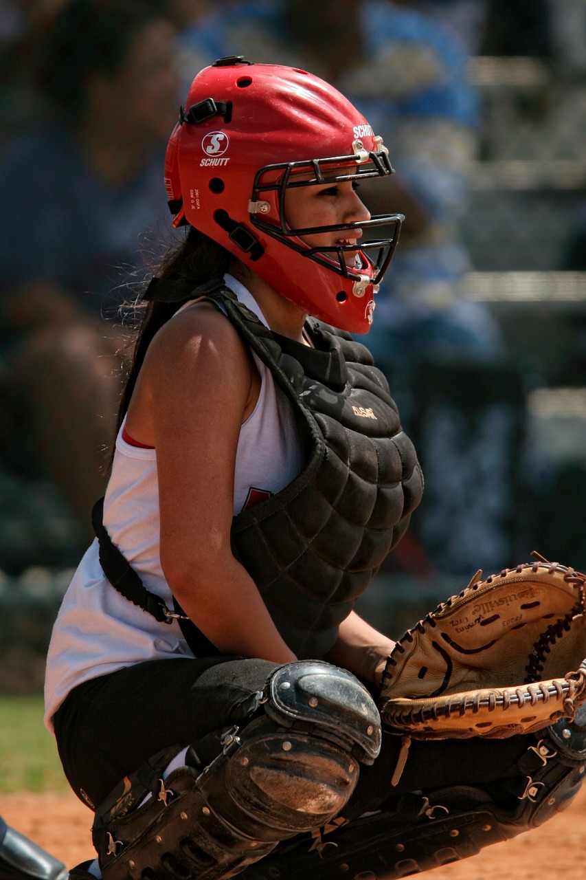 Image - softball catcher female player