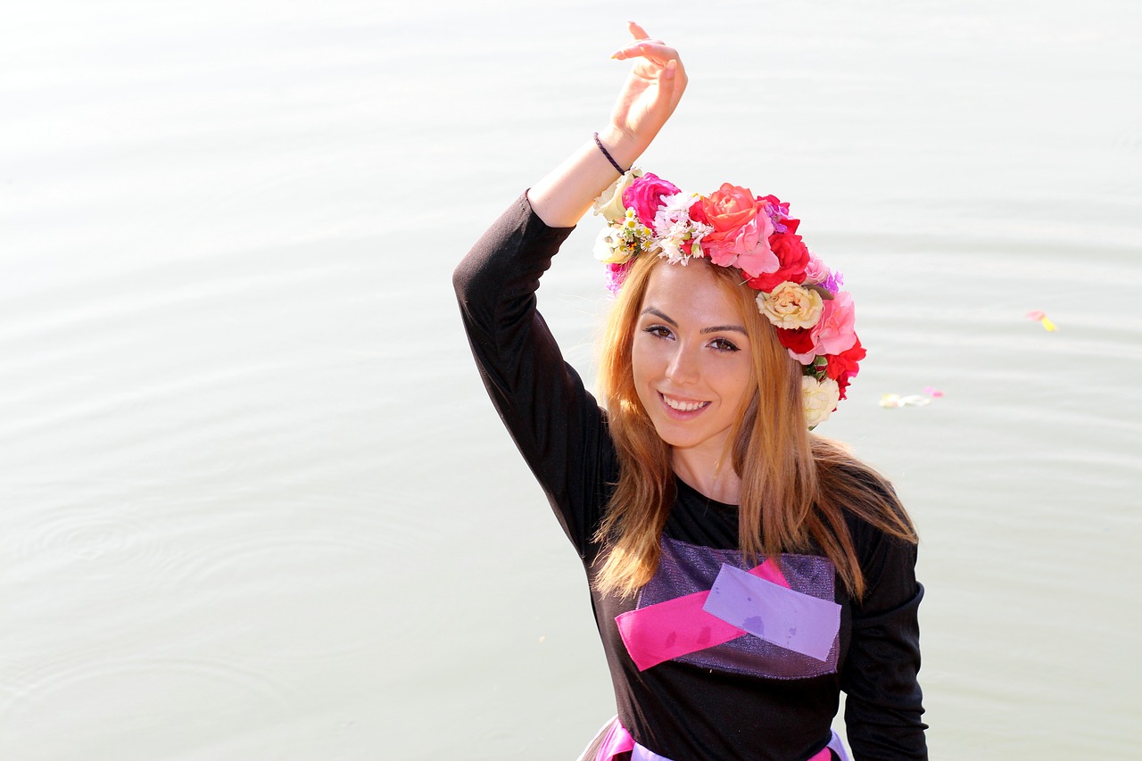 Image - girl wreath water fairy blonde