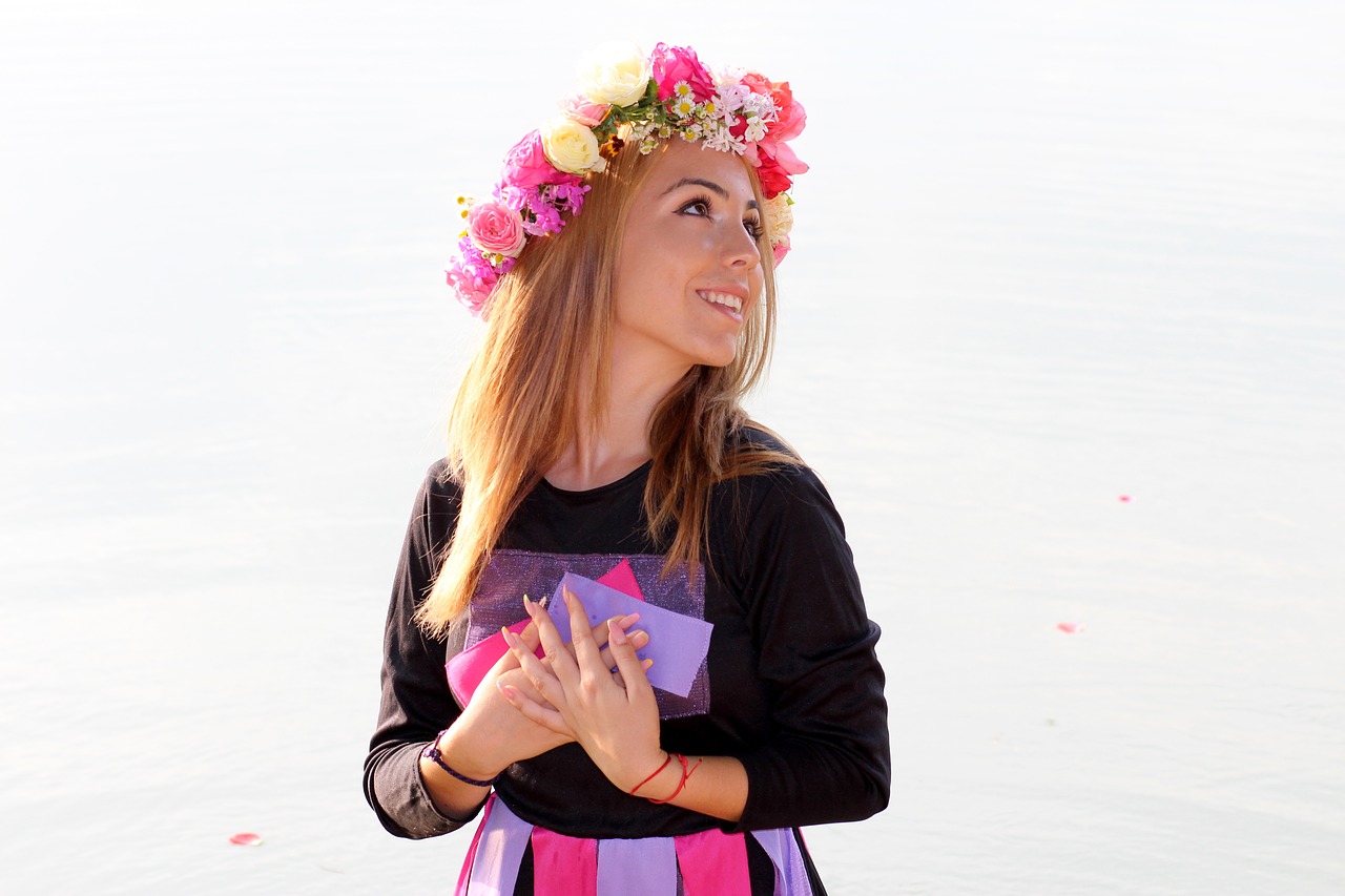 Image - girl wreath fairy blonde beauty