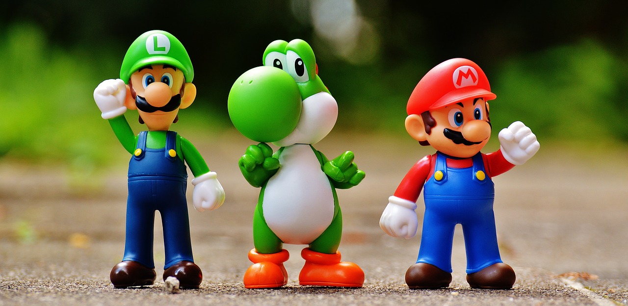 Image - mario luigi yoschi figures funny